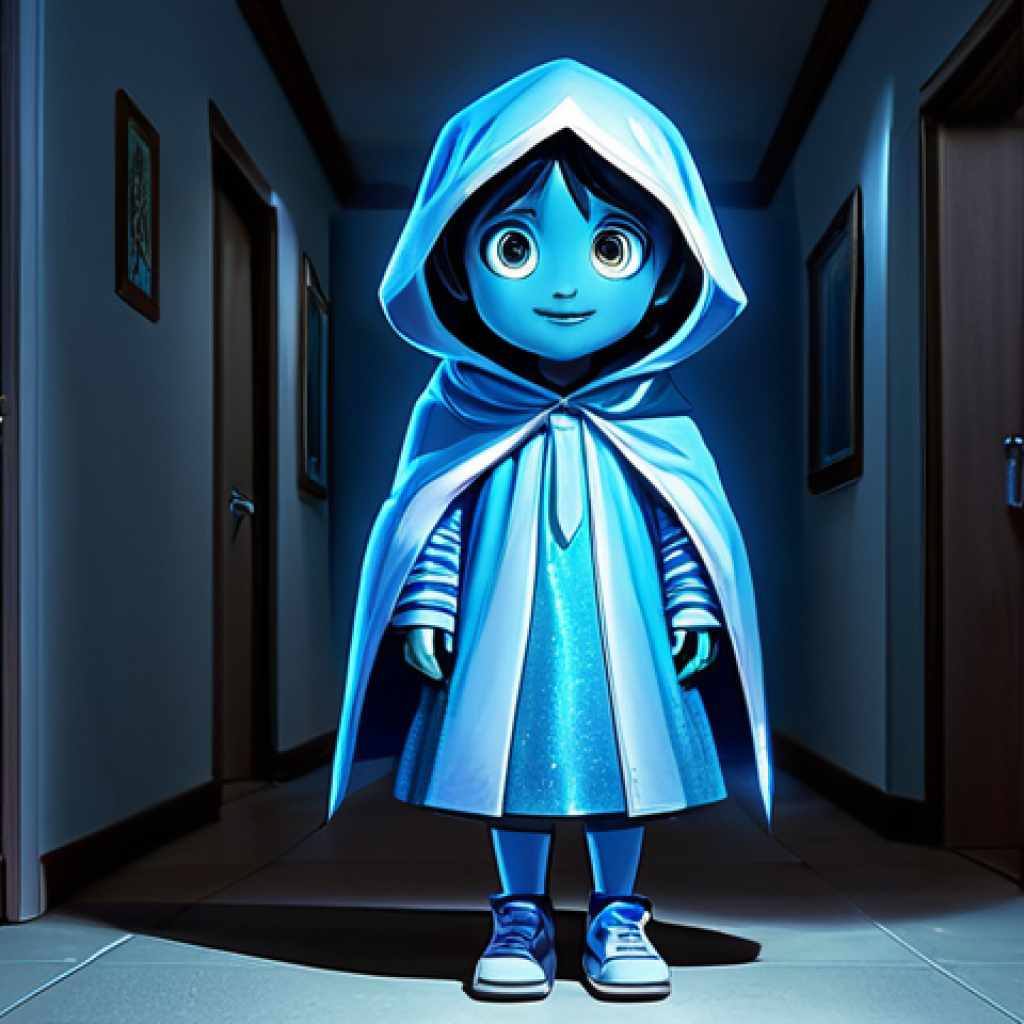 Shinbi's Magical Protection**

A cute, stylized image of Shinbi, the guardian ghost, fully clothed, surrounded by shimmering blue energy, protecting Hari and Doori (also fully clothed in modest kids clothing) from a shadowy, cartoonish monster. Background: A brightly lit, friendly-looking apartment hallway. safe for work, appropriate content, perfect anatomy, natural proportions, professional, family-friendly.

**