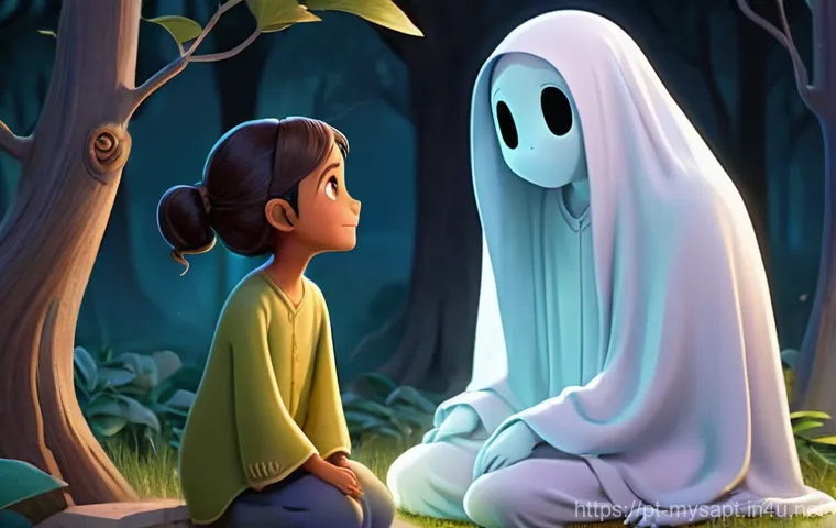 신비아파트 제작사와 제작 비화 - A vibrant animated scene featuring Hari, Doori, and the friendly green goblin Shinbi, navigating a m...