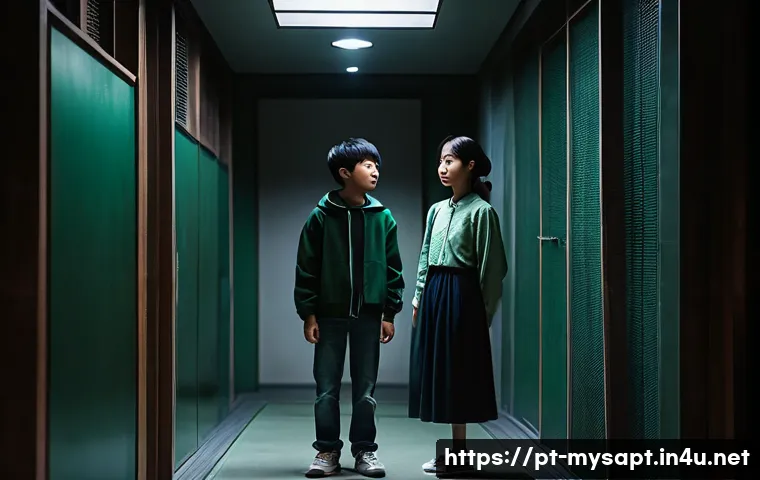 신비아파트 주제곡 가사와 의미 - **Prompt:** A dynamic, adventurous scene featuring Hari, Doori, and the green goblin Shinbi in the f...