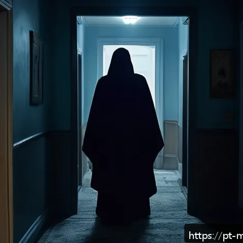 신비아파트 팬소설 추천 - A mysterious new ghost ally standing beside the original Shinbi Apartment characters in a dimly lit,...